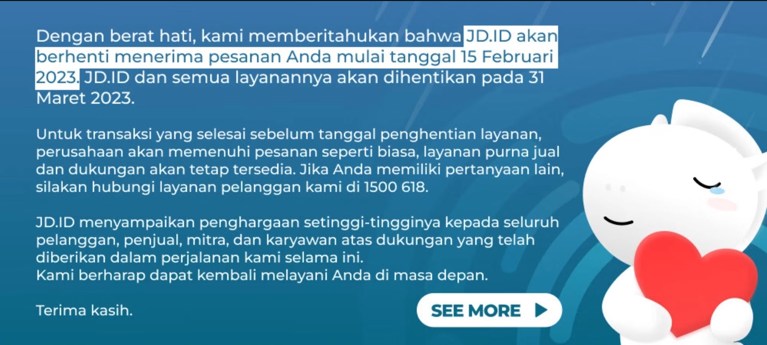 JD.ID Berhenti Stop Pesanan Sejak 15 Februari 2023, Bagaimana Cara Proses Transaksi Nyantol?