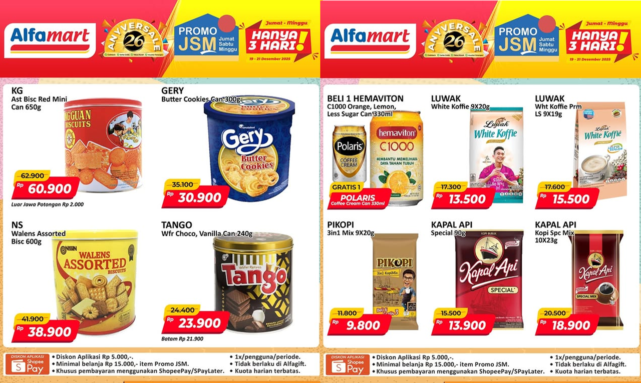 Promo JSM Alfamart Terbaru 19-21 Desember 2025, Jelang Natal Biskuit Khong Guan Rp60 Ribuan!