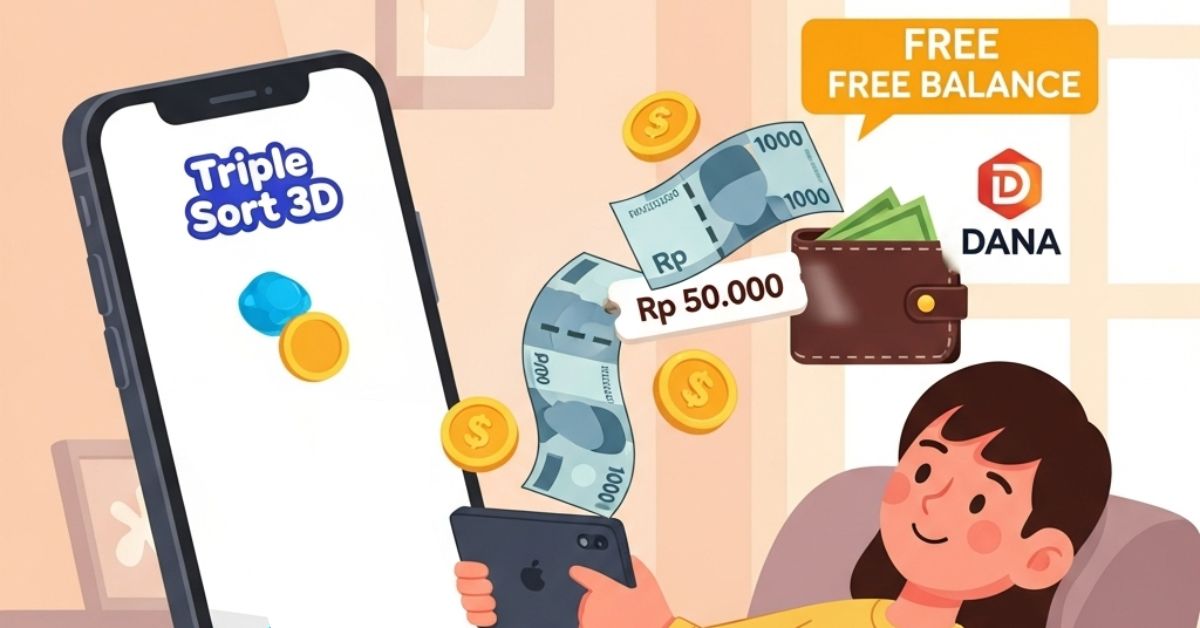 Main Game Dapat Saldo DANA Gratis Rp 50 Ribu dari Triple Sort 3D, Bisa Sambil Ngopi!