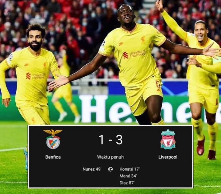 Liverpool Libas Benfica 3-1, Langkah Menuju Semifinal Semakin Mulus