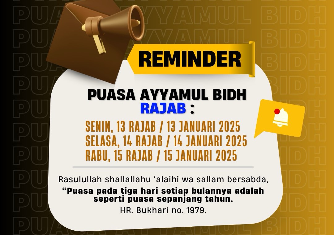 Puasa Ayyamul Bidh Rajab 1446 Hijriah Dimulai Hari Ini sampai 15 Januari 2025, Ini Dasar Pelaksanaannya!