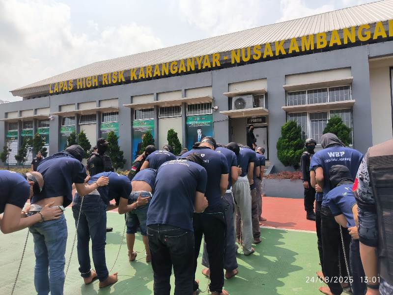 196 Warga Binaan High Risk Dipindah ke Nusakambangan