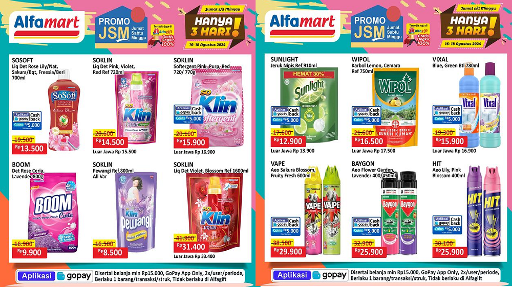 Katalog Promo JSM Alfamart Hari Ini 17 Agustus 2024 Spesial HUT RI, Belanja Soklin Pewangi Cuma Rp8 Ribuan!