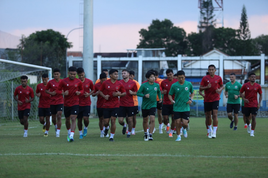 Shin Tae Yong Gelar Latihan Perdana Jelang Fifa Matchday Melawan Curacao 