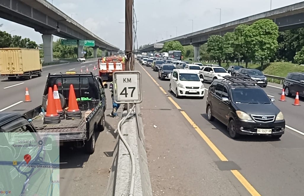 Akses Contraflow KM 55 Ditutup, Dialihkan ke KM 47-65 di Tol Jakarta-Cikampek