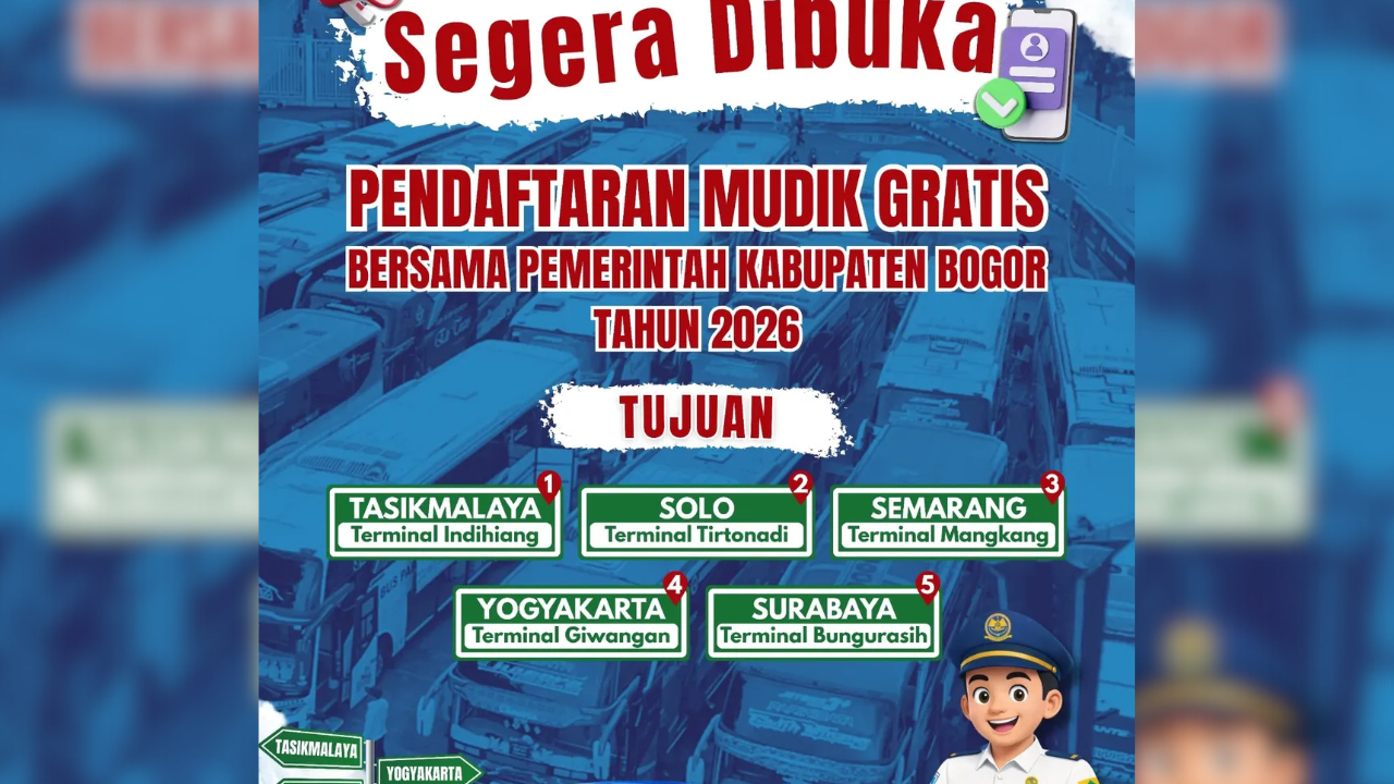 Mudik Gratis 2026 Kabupaten Bogor: Cek Rute dan Syarat yang Berlaku