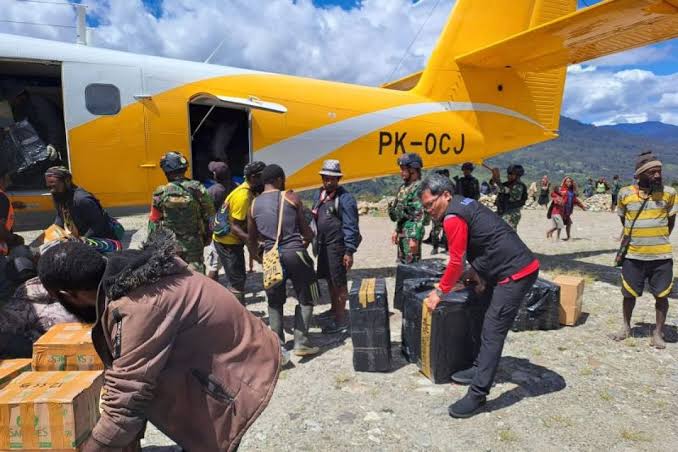 Kekeringan Melanda Puncak Jaya Papua, Kemensos Langsung Kirim Bantuan Logistik 17,1 Ton