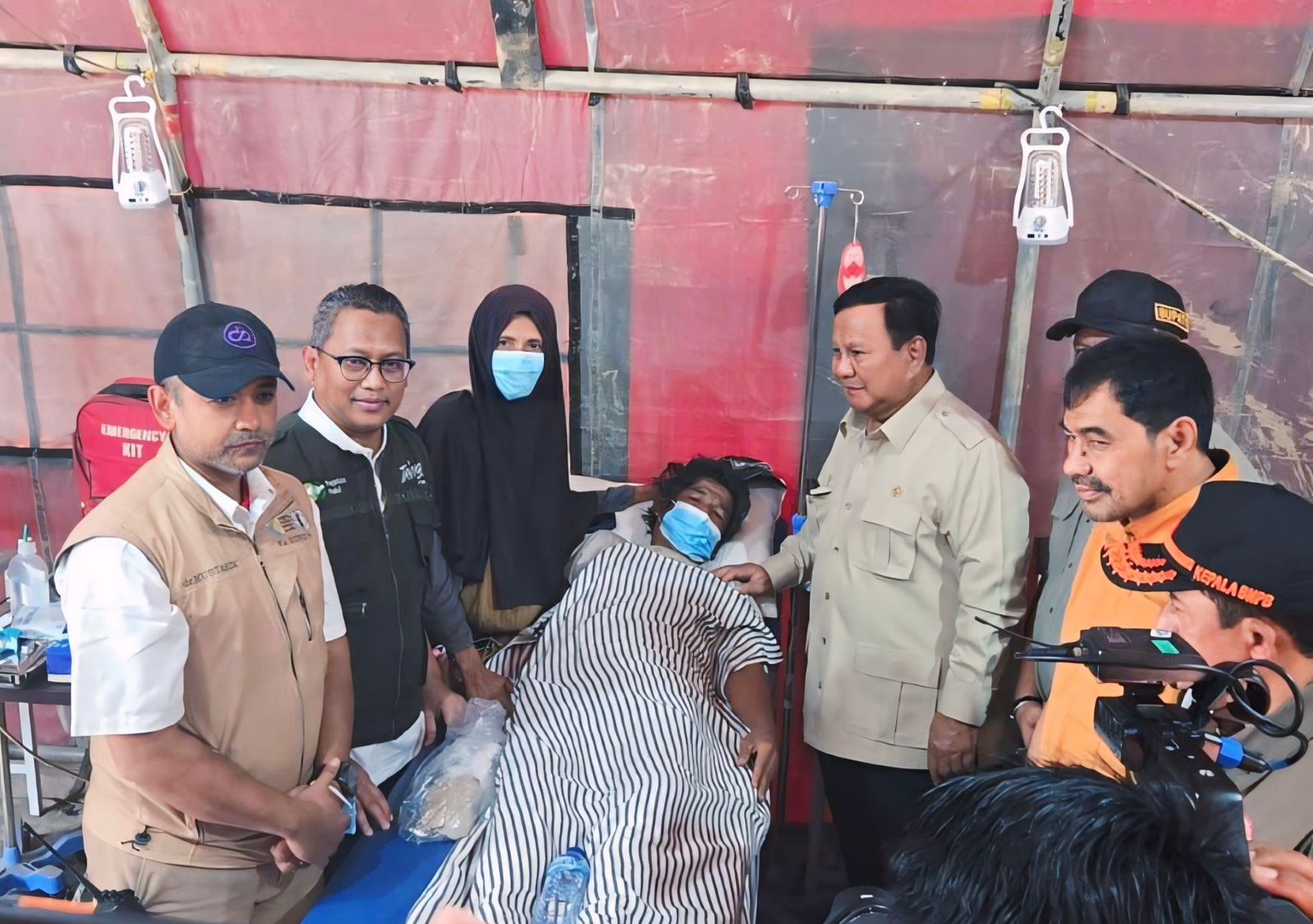 Prabowo Kunjungi Posko Kesehatan Pegadaian Peduli di Kuala Simpang