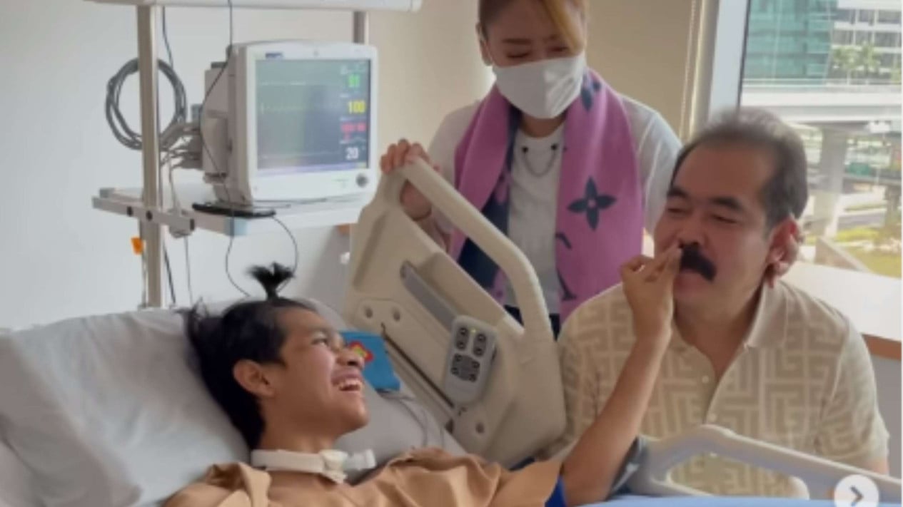 David Ozora Senyum Sumringah Usai Pegang Langsung Kumis Adam Suseno Suami Inul Daratista
