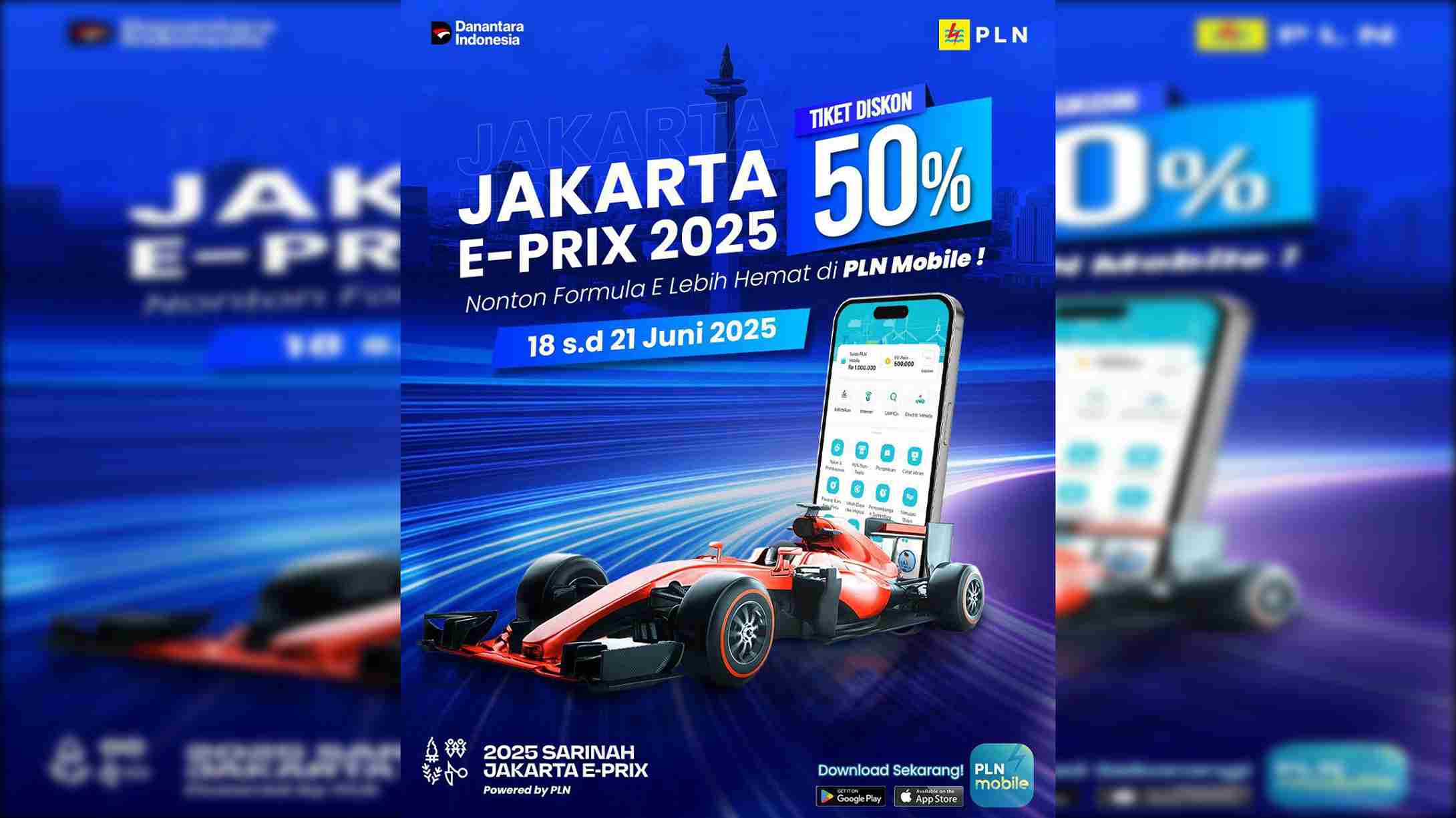 Meriahkan Jakarta E-Prix 2025, PLN Kasih Diskon Tiket Masuk 50% di Aplikasi PLN Mobile