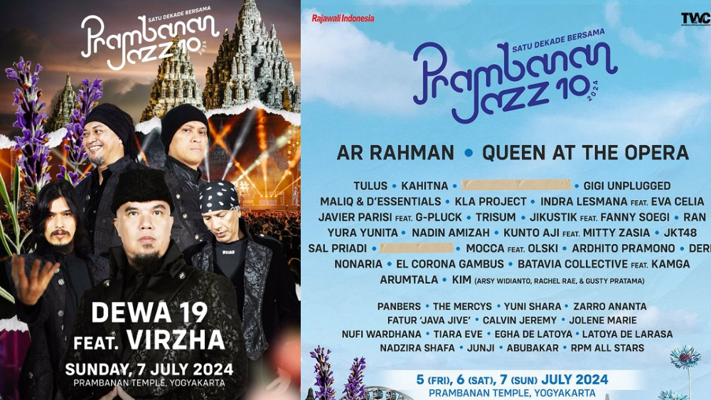 Konser Dewa 19 di Prambanan Jazz 2024 pada 7 Juli, Tiket Mulai Rp400 Ribuan