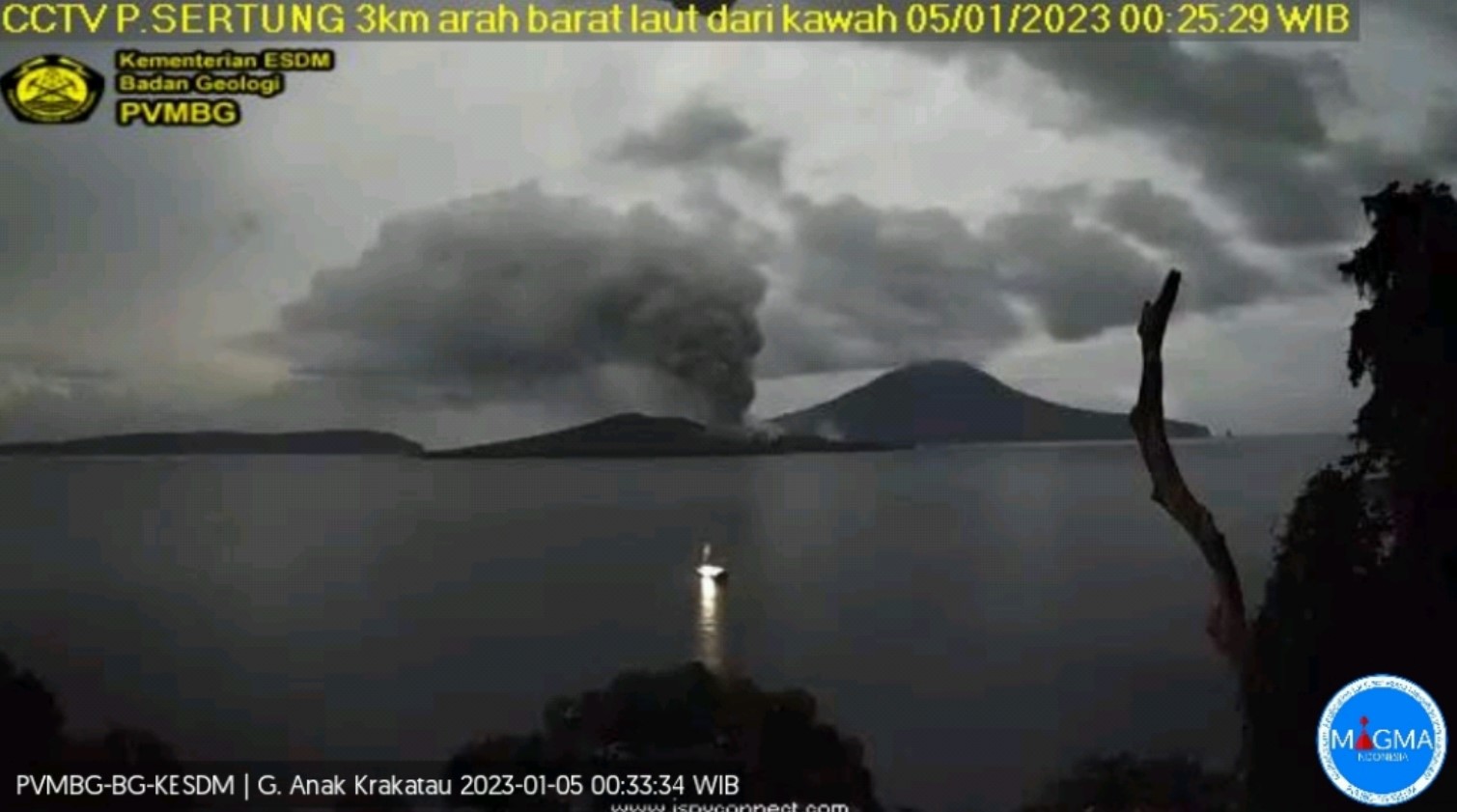 Erupsi! Gunung Anak Krakatau Semburkan Abu Setinggi 750 Meter, Polisi Ingatkan Waspada