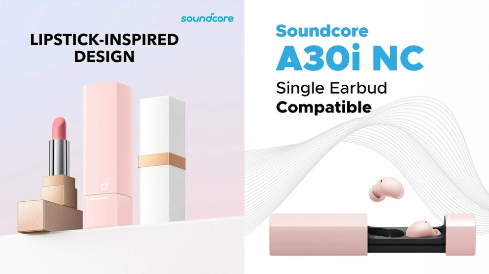 TWS Soundcore A30i NC Resmi Rilis di Indonesia, Desain Unik Mirip Lipstik Harga Cuma Rp349 Ribu