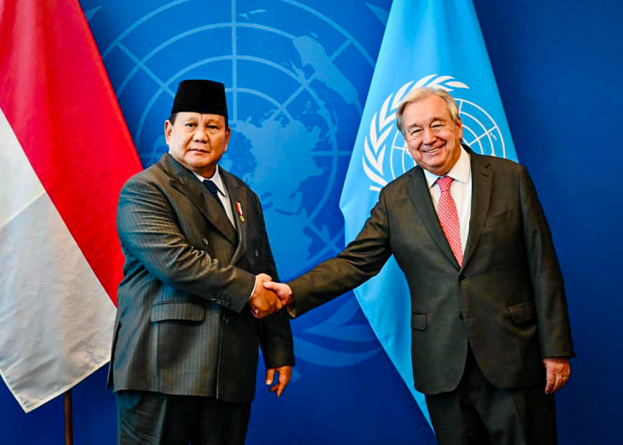 Prabowo Sampaikan Komitmen Indonesia Terhadap Solusi Dua Negara pada Sekjen PBB