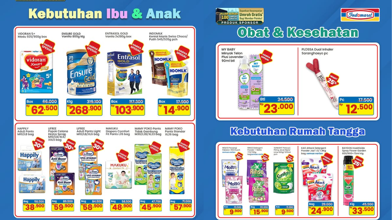 Promo Indomaret Hari Ini Terbaru 12 April 2026, Beli Sunlight Pencuci Piring Rp9.500