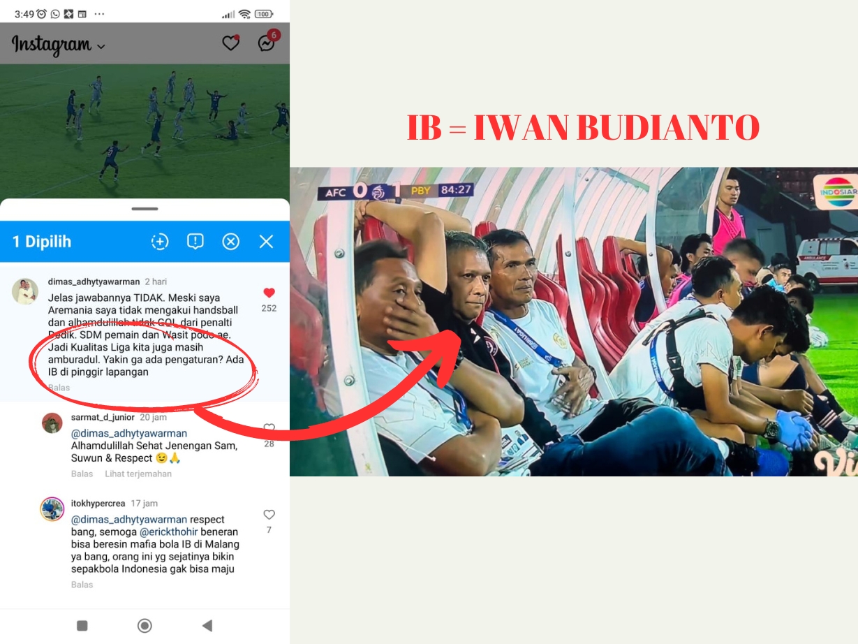 Soal Penalti Gaib, Aremania Ini Singgung Iwan Budianto dan Dugaan Pangaturan Skor di Laga Arema FC vs Persebaya