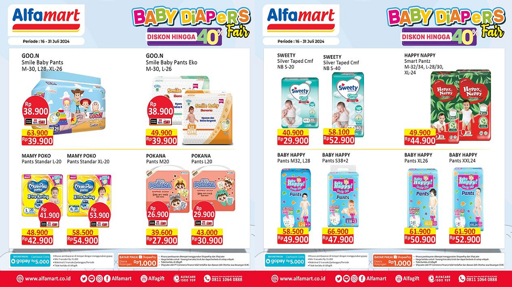 Katalog Promo Alfamart Hari Ini 18 Juli 2024, Diskon Murah Meriah Popok Bayi Mulai dari Rp27 Ribuan