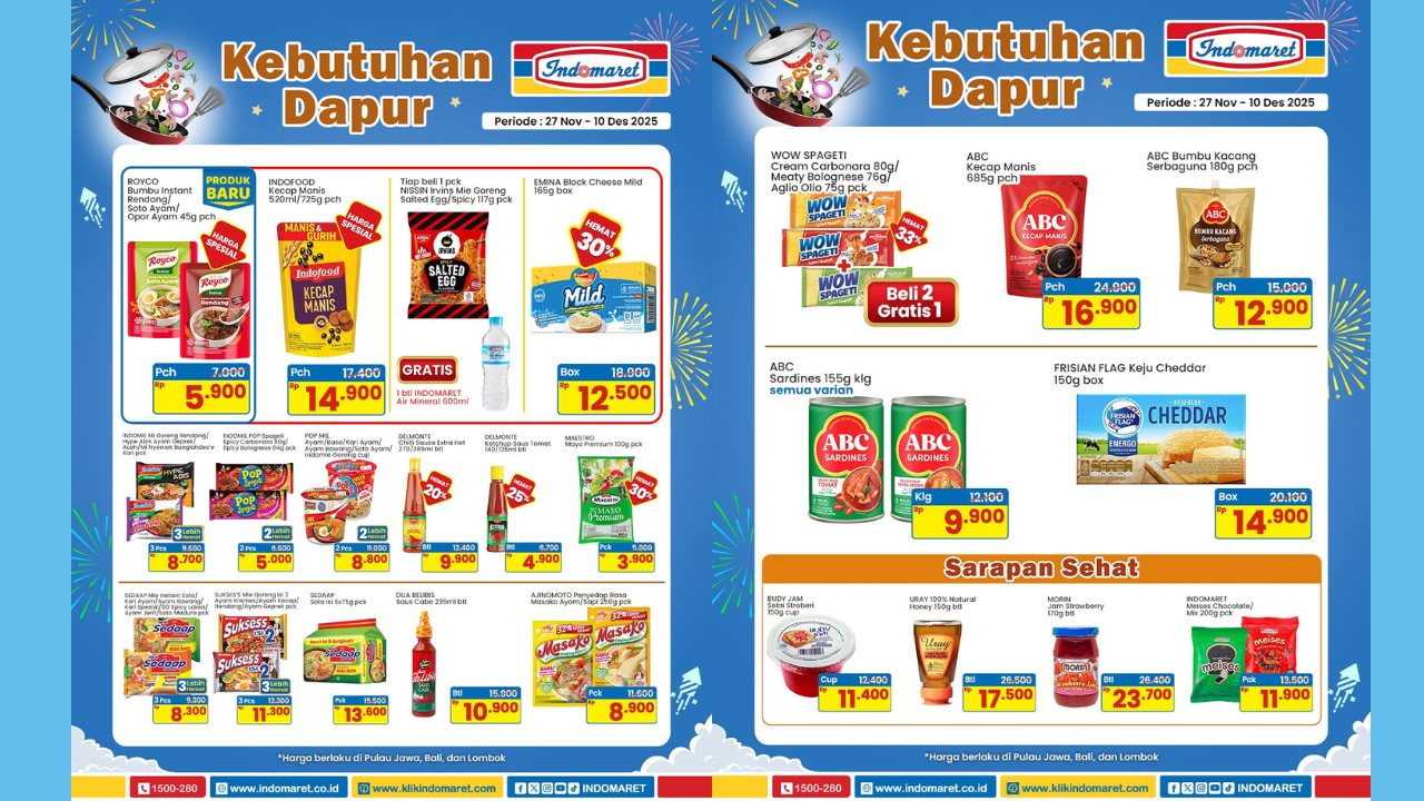 Promo Indomaret Terbaru Hari ini 29 November 2025, Diskon Bango Kecap Manis Cuma Rp26 Ribuan