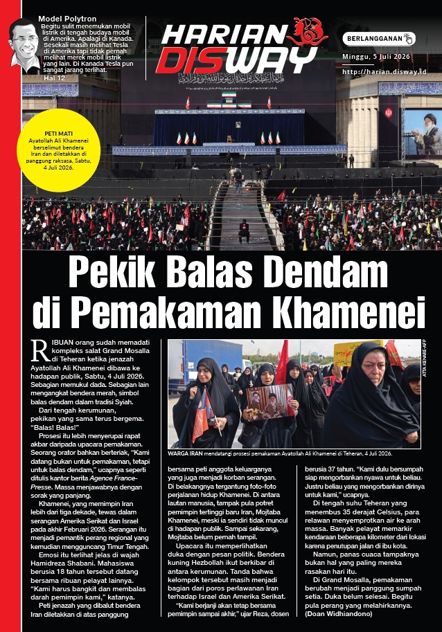 Pekik Balas Dendam di Pemakaman Khamenei