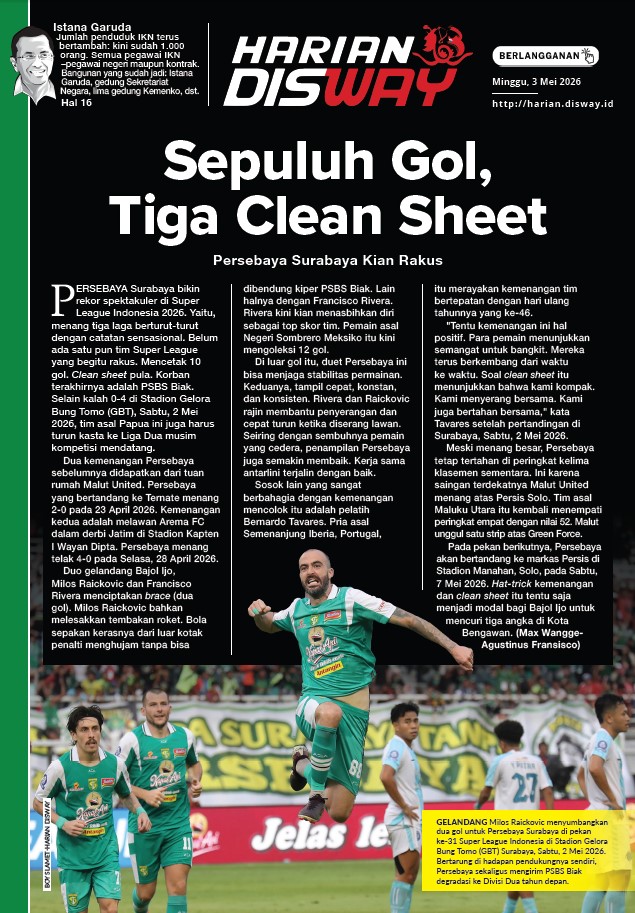 Sepuluh Gol, Tiga Clean Sheet