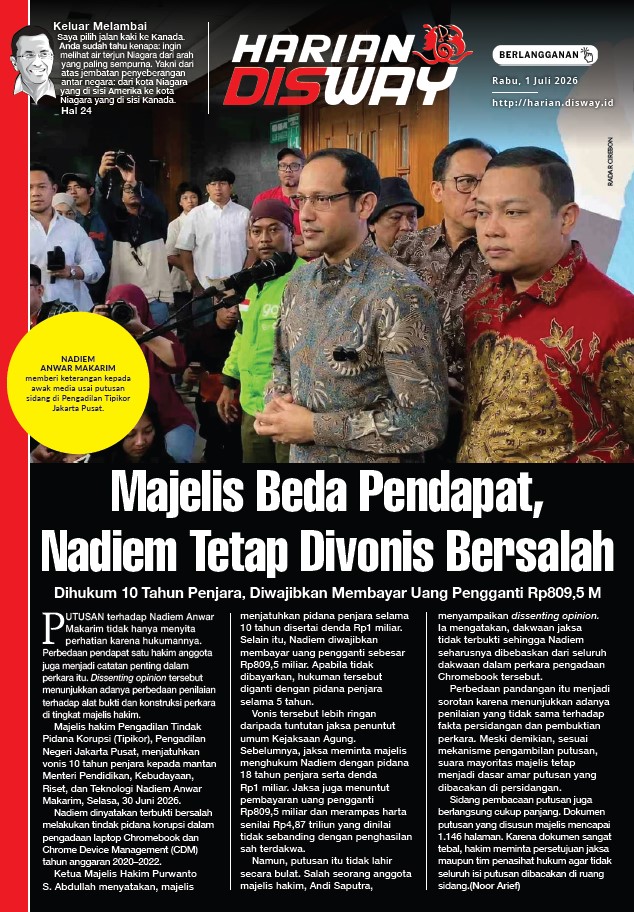 Majelis Beda Pendapat, Nadiem Tetap Divo