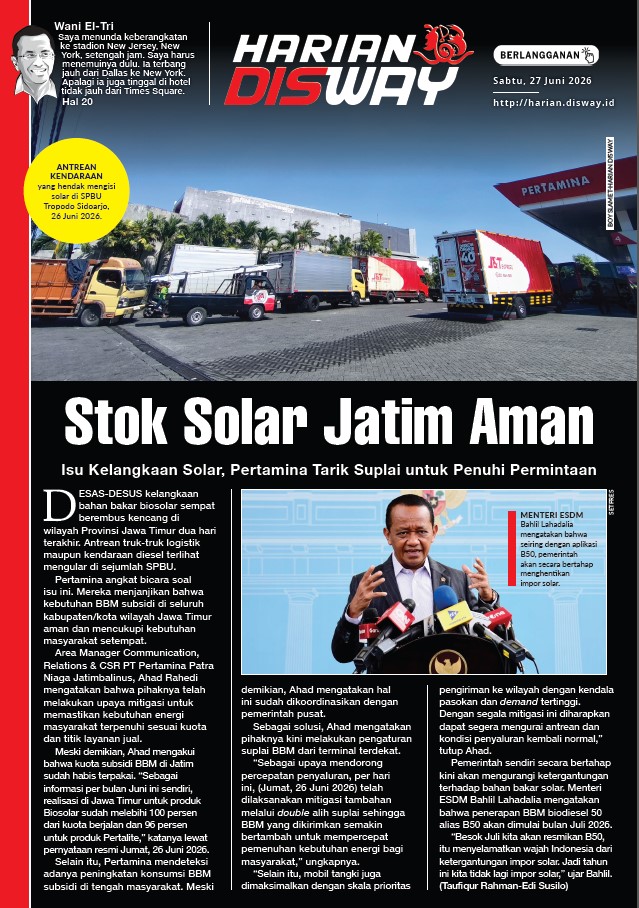 Stok Solar Jatim Aman