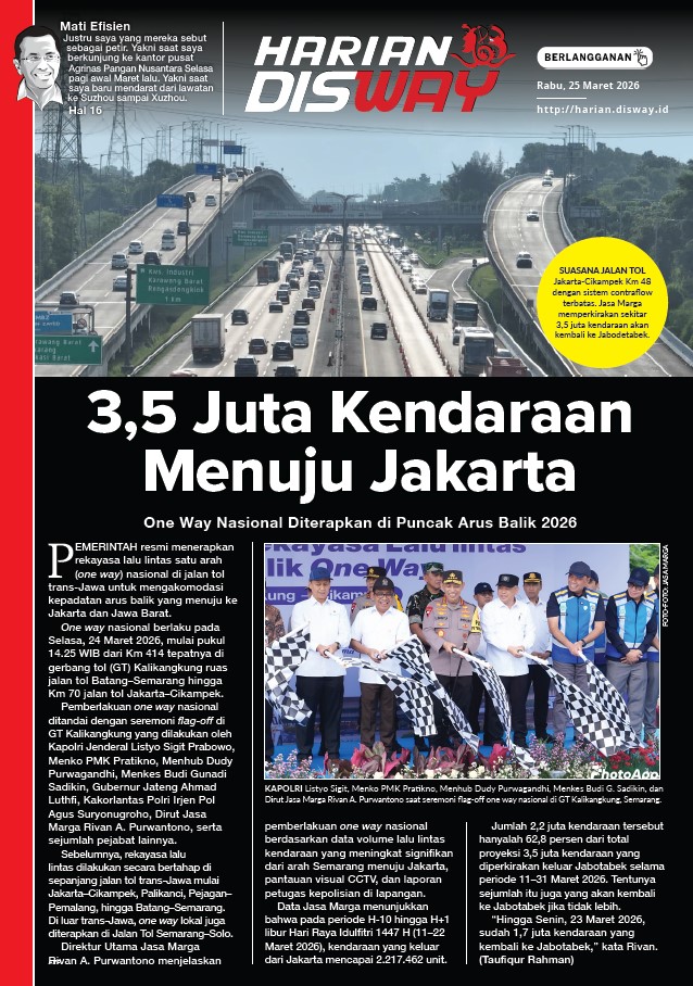 3,5 Juta Kendaraan Menuju Jakarta