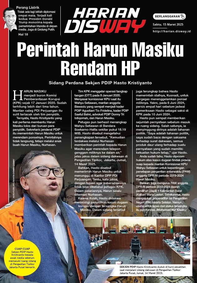 Perintah Harun Masiku Rendam HP