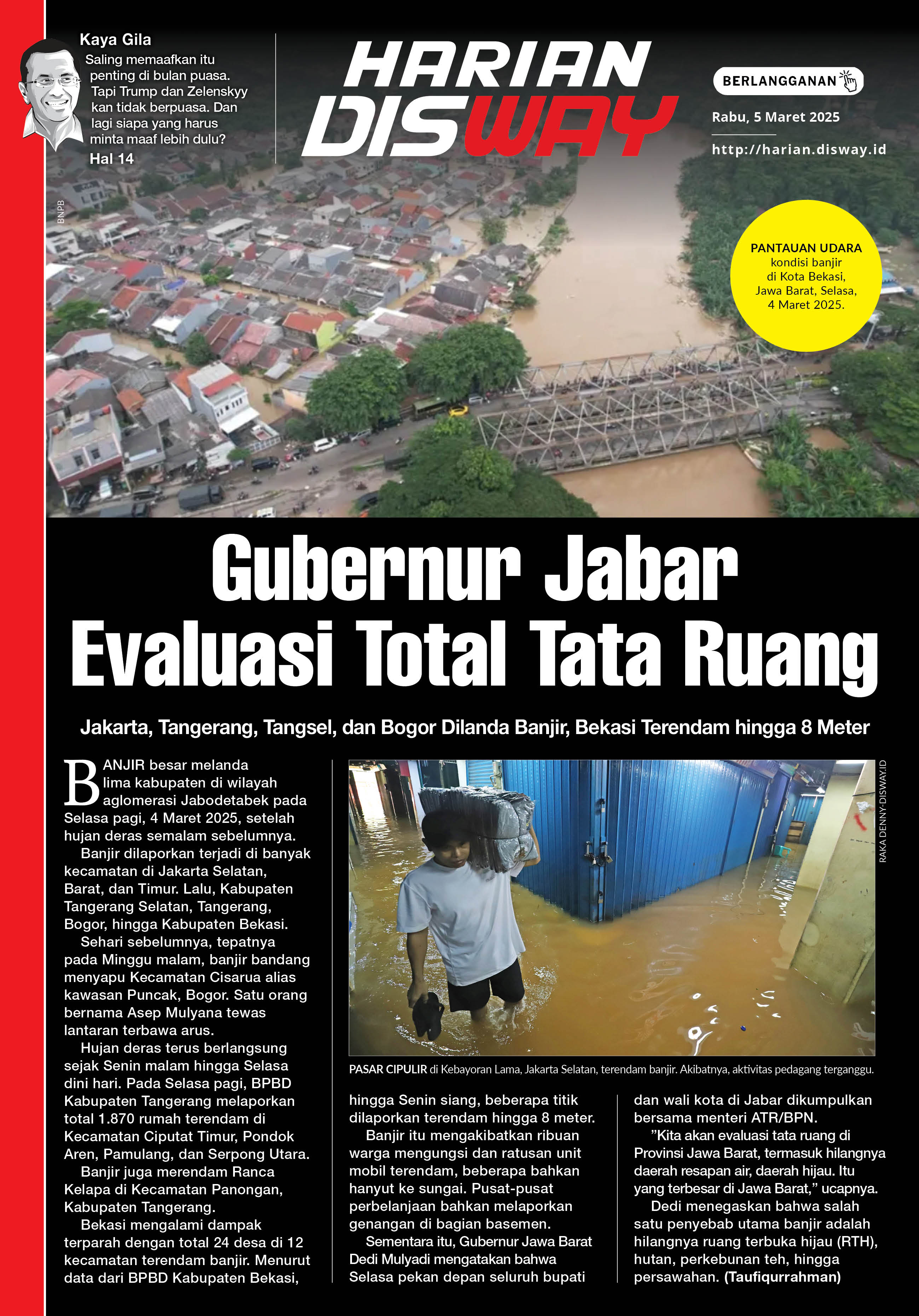 Gubernur Jabar Evaluasi Total Tata Ruang