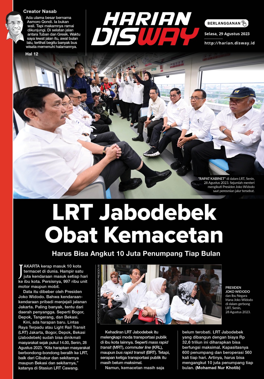 LRT Jabodebek Obat Kemacetan