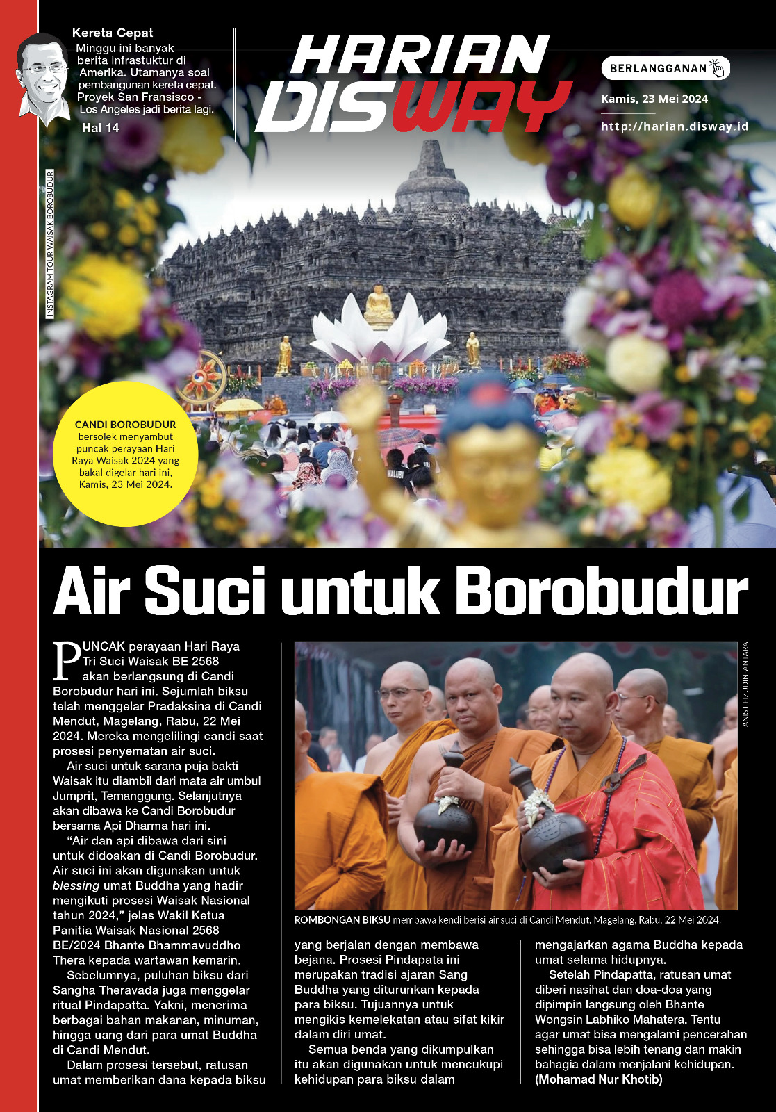 Air Suci untuk Borobudur