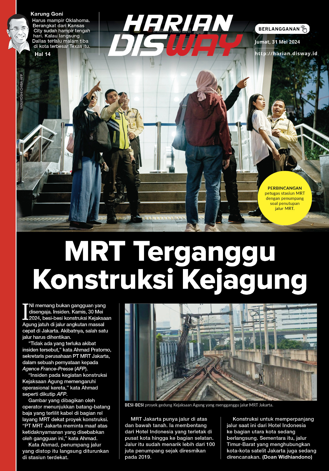 MRT Terganggu Konstruksi Kejagung