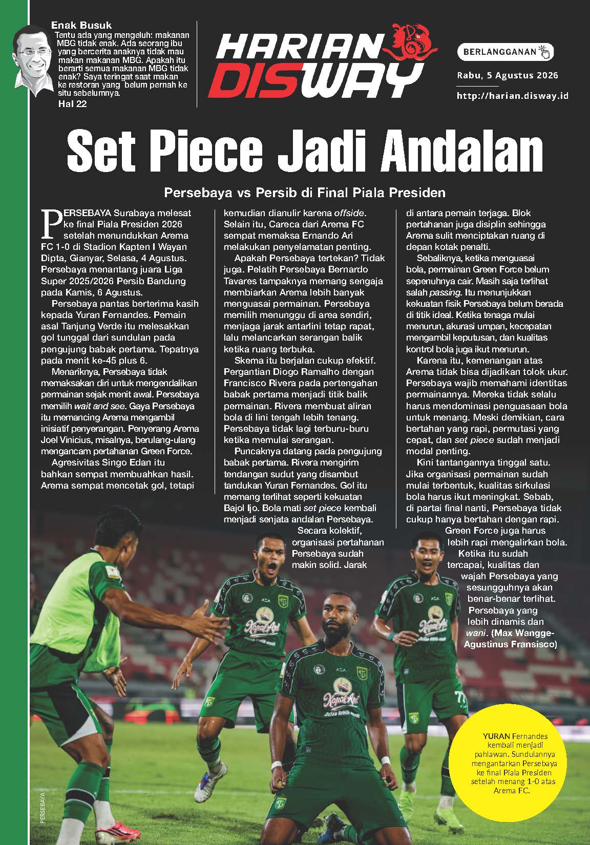 Set Piece Jadi Andalan