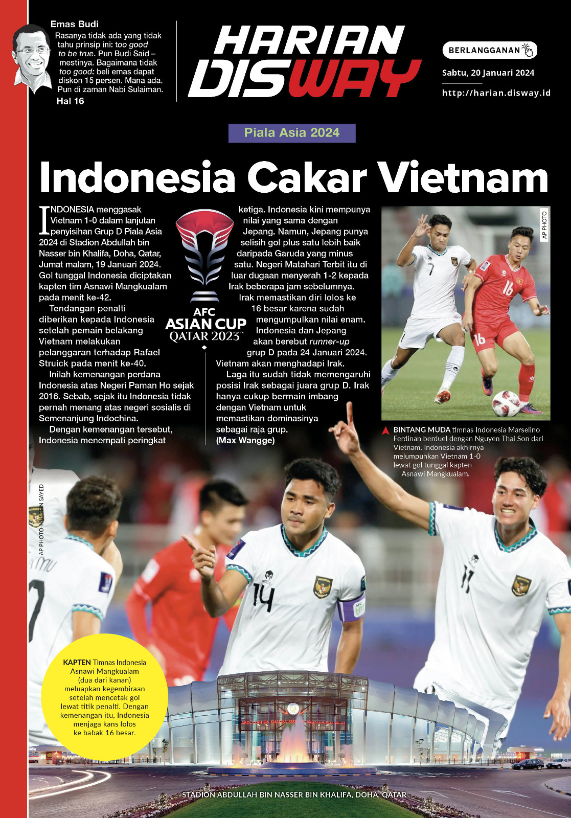 Indonesia Cakar Vietnam