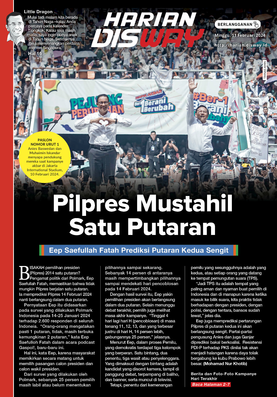 Pilpres Mustahil Satu Putaran