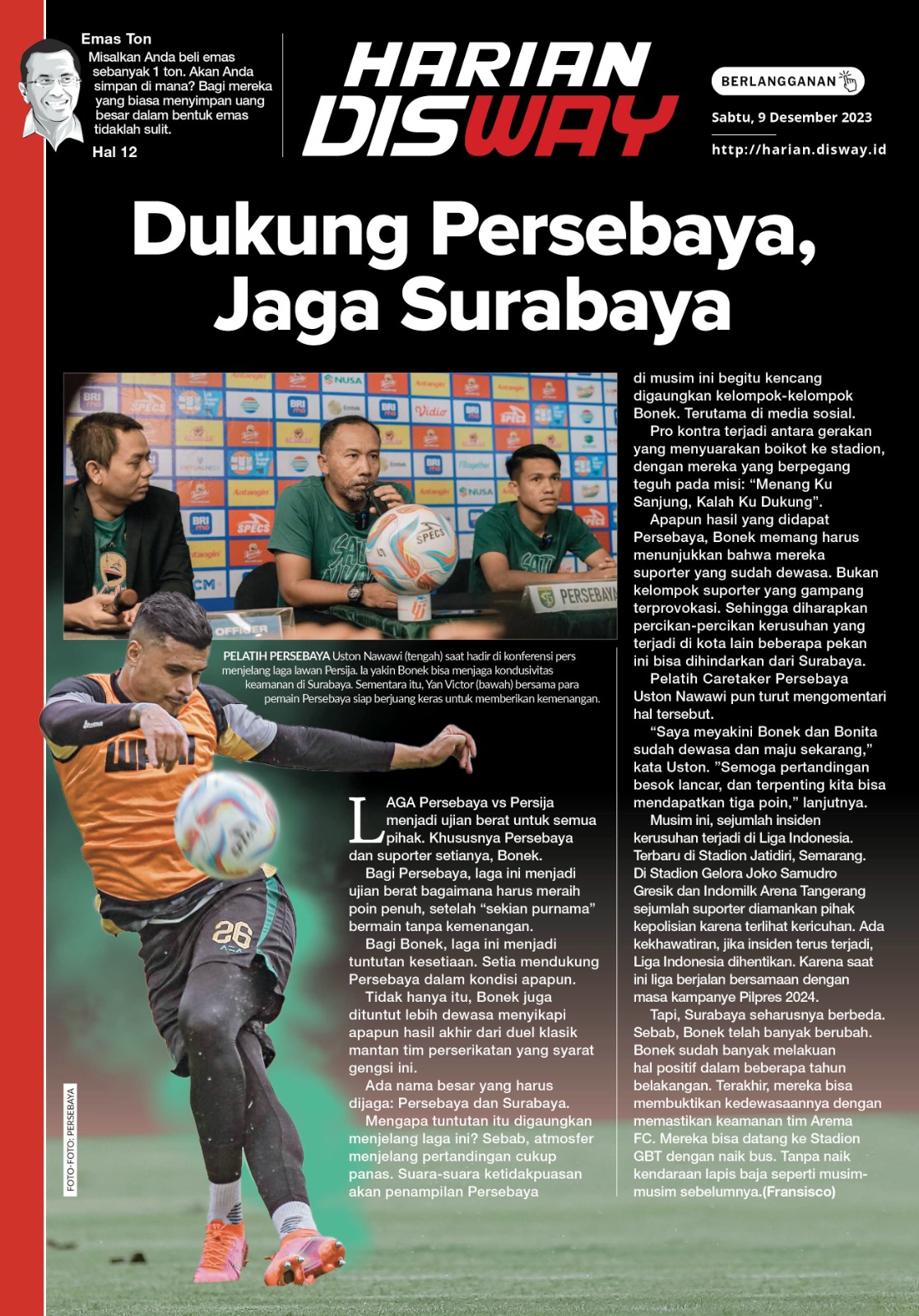 Dukung Persebaya, Jaga Surabaya