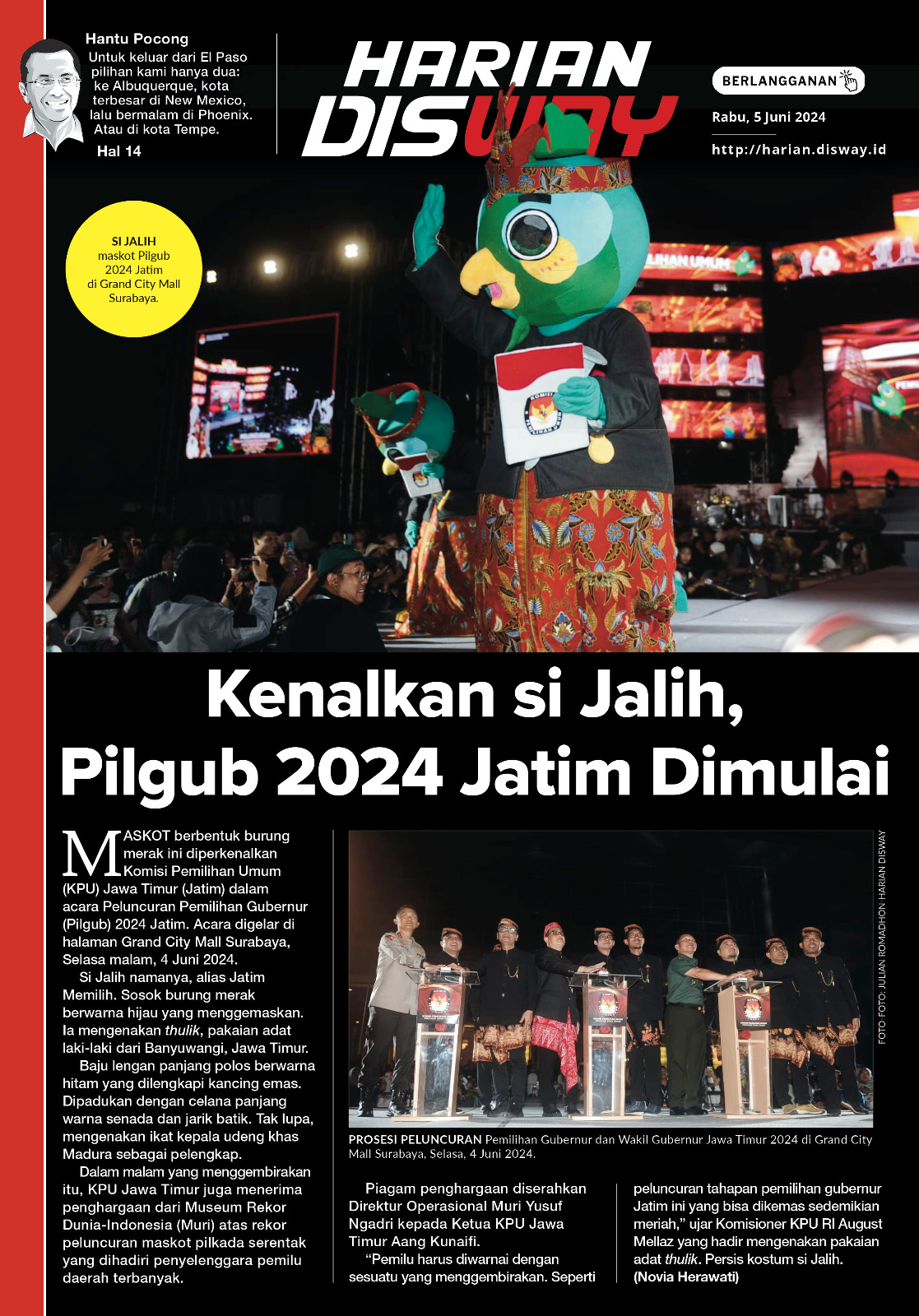 Kenalkan si Jalih, Pilgub 2024 Jatim Dim