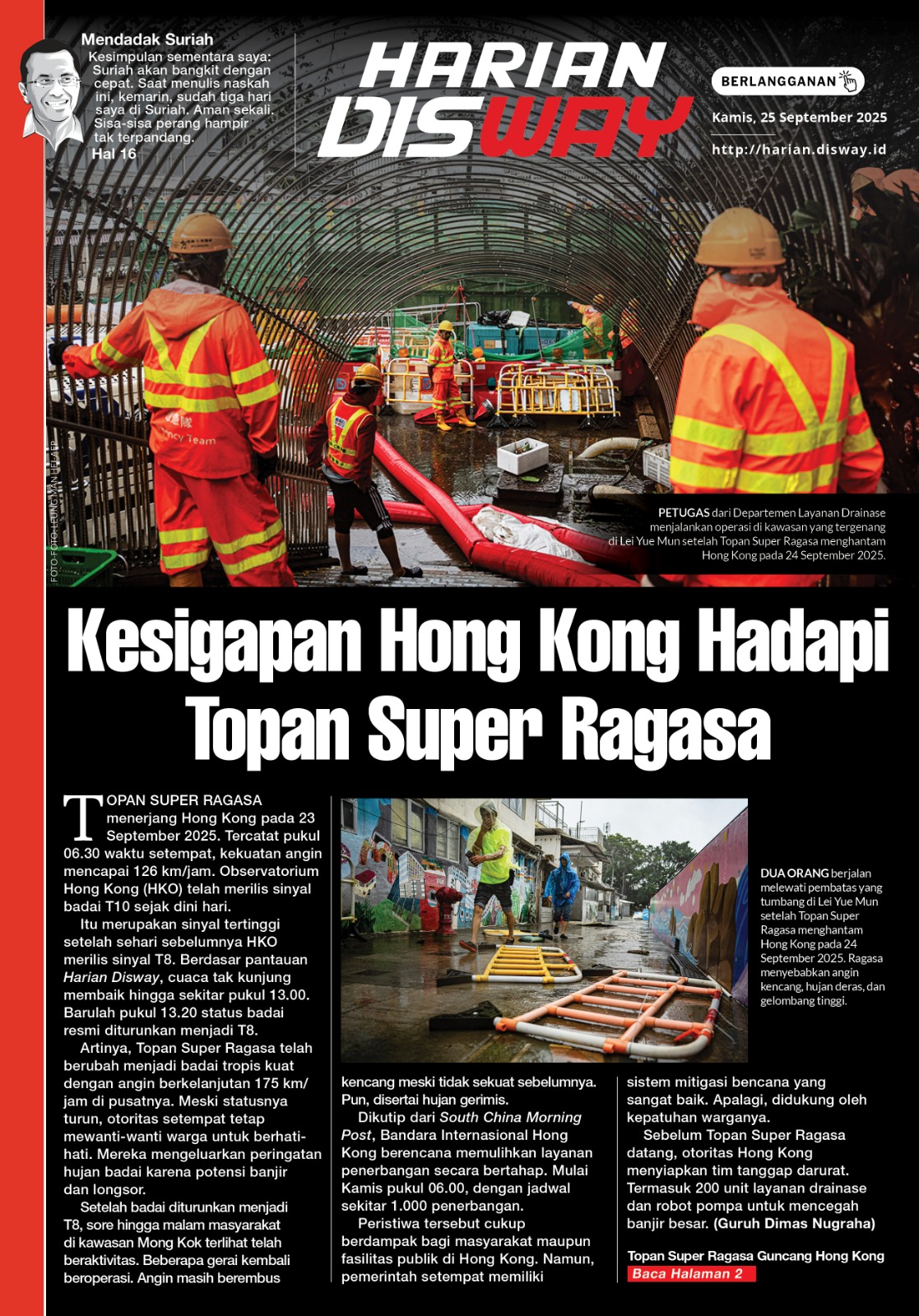 Kesigapan Hong Kong Hadapi Topan Super R