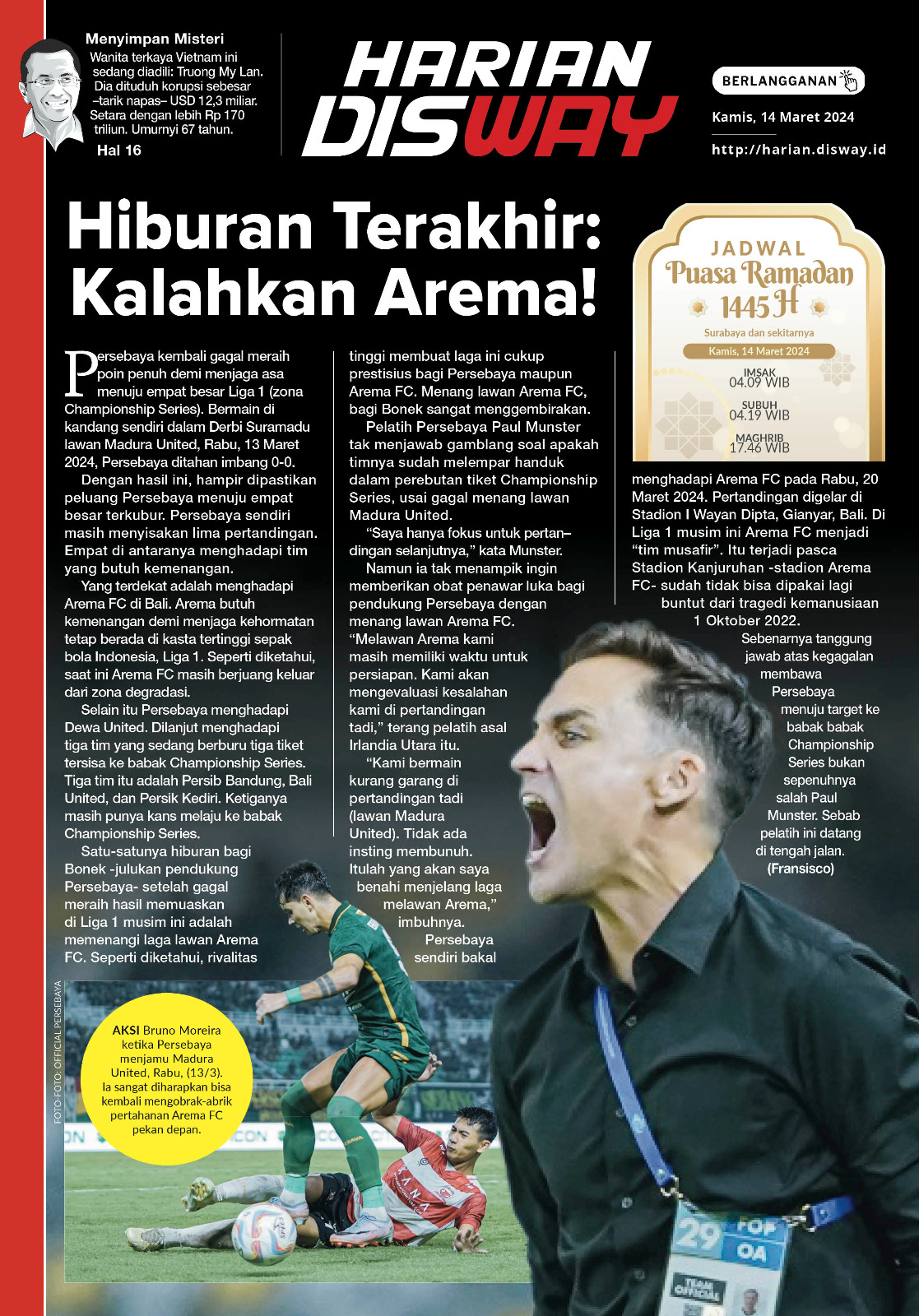 Hiburan Terakhir: Kalahkan Arema!