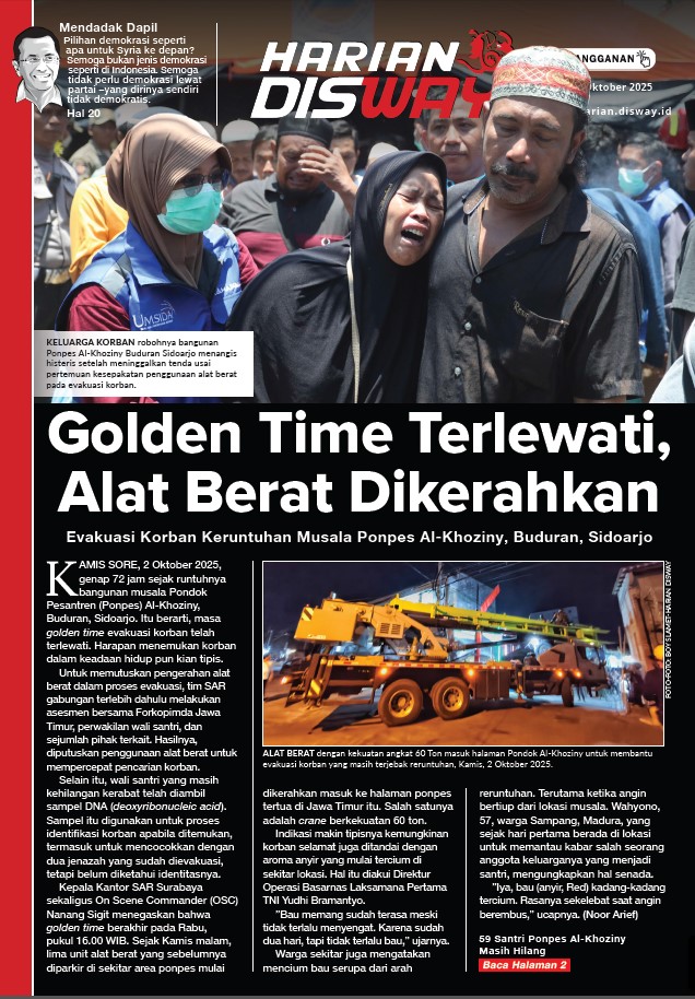 Golden Time Terlewati, Alat Berat Dikera