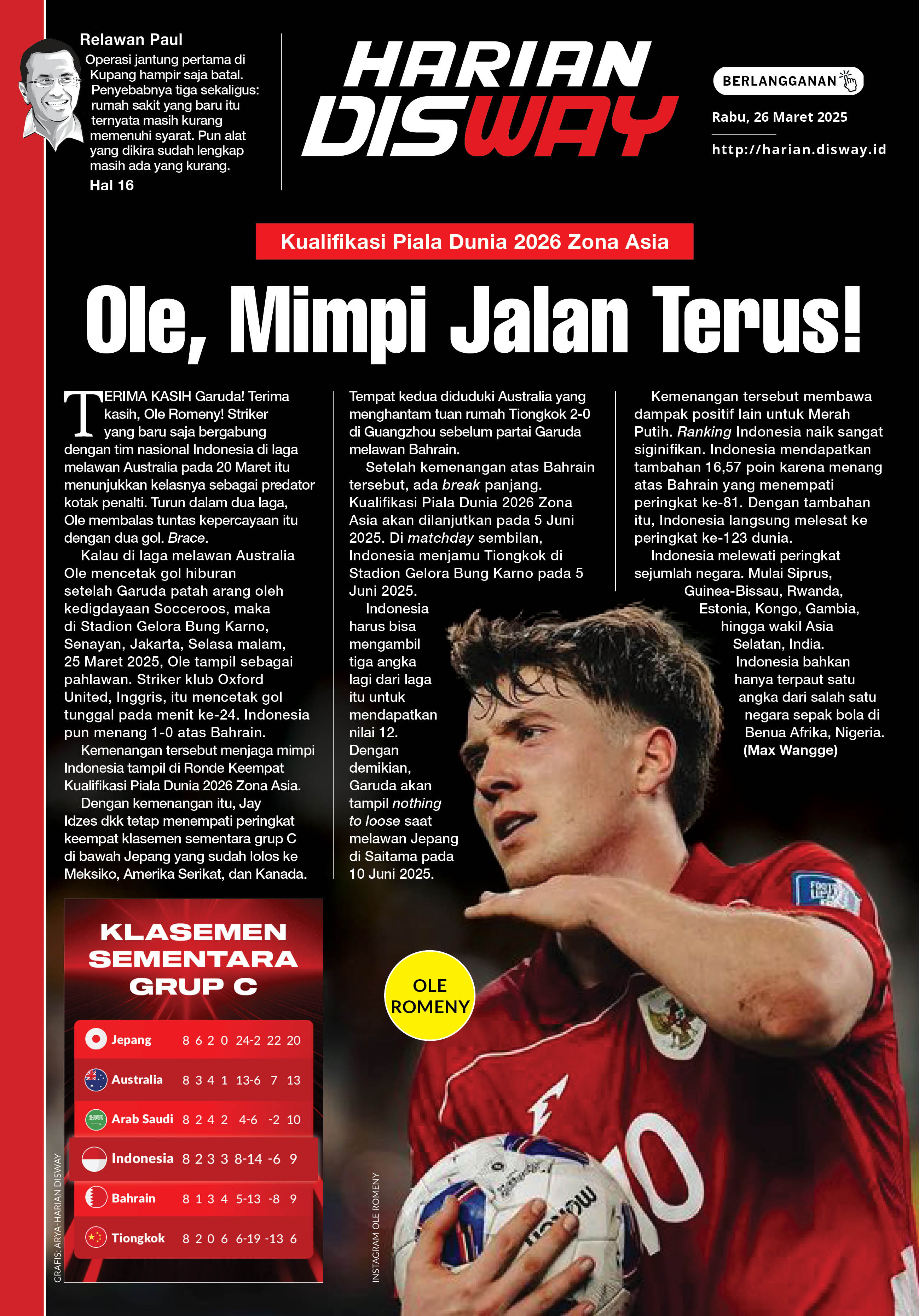 Ole, Mimpi Jalan Terus!