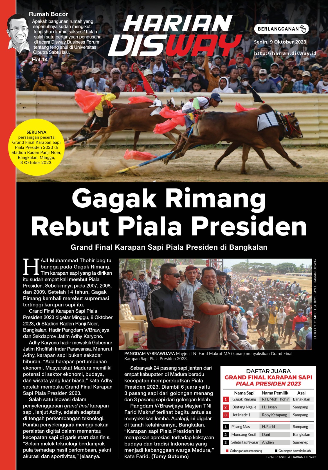 Gagak Rimang Rebut Piala Presiden