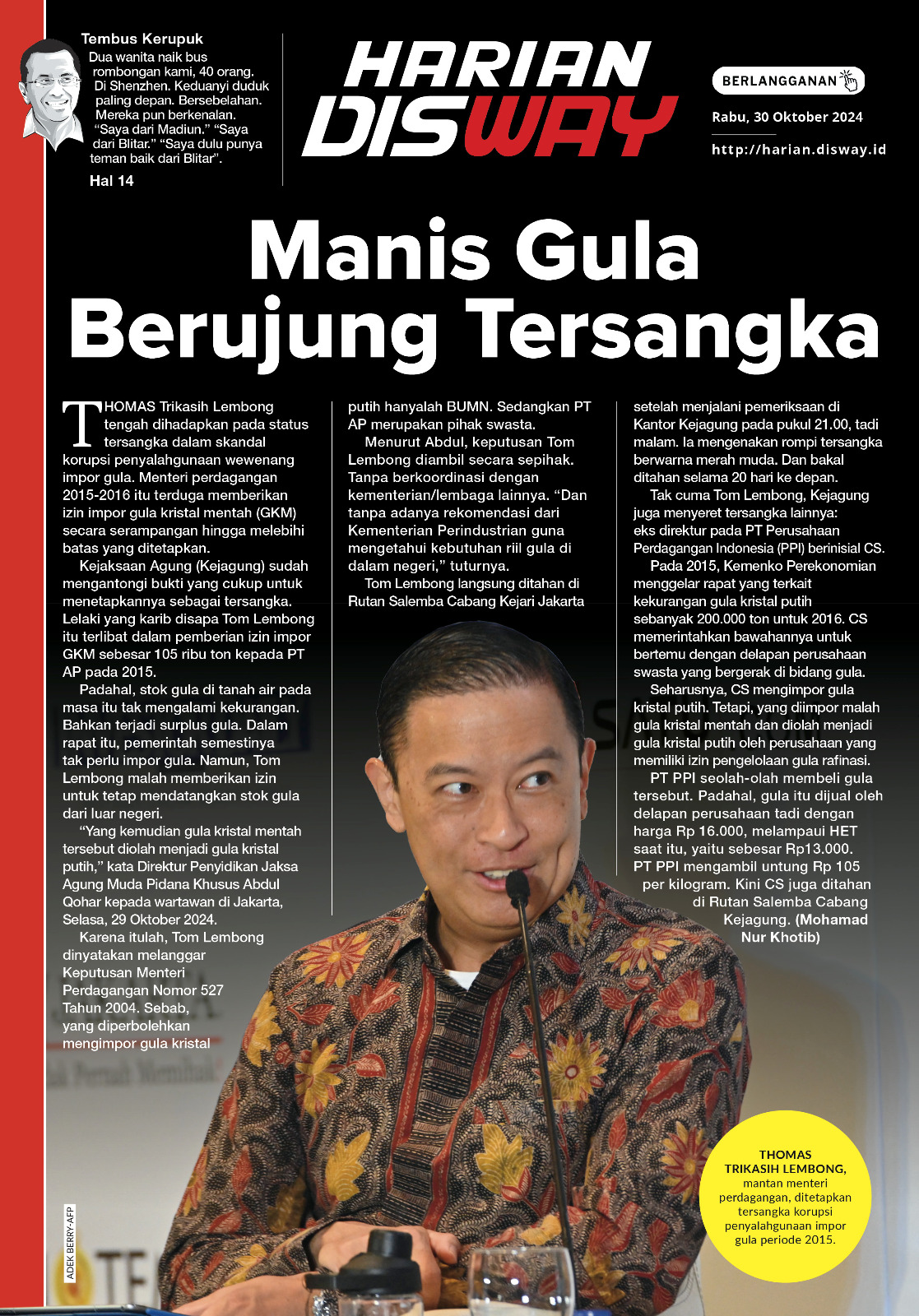 Manis Gula Berujung Tersangka