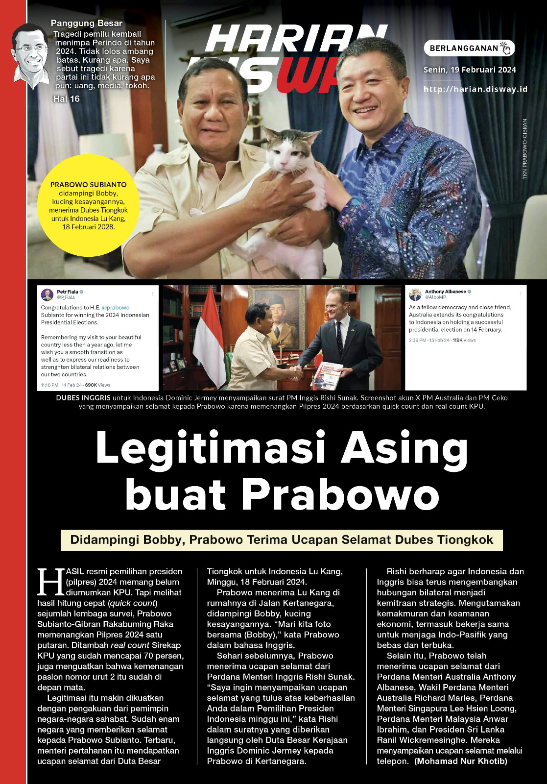 Legitimasi Asing buat Prabowo