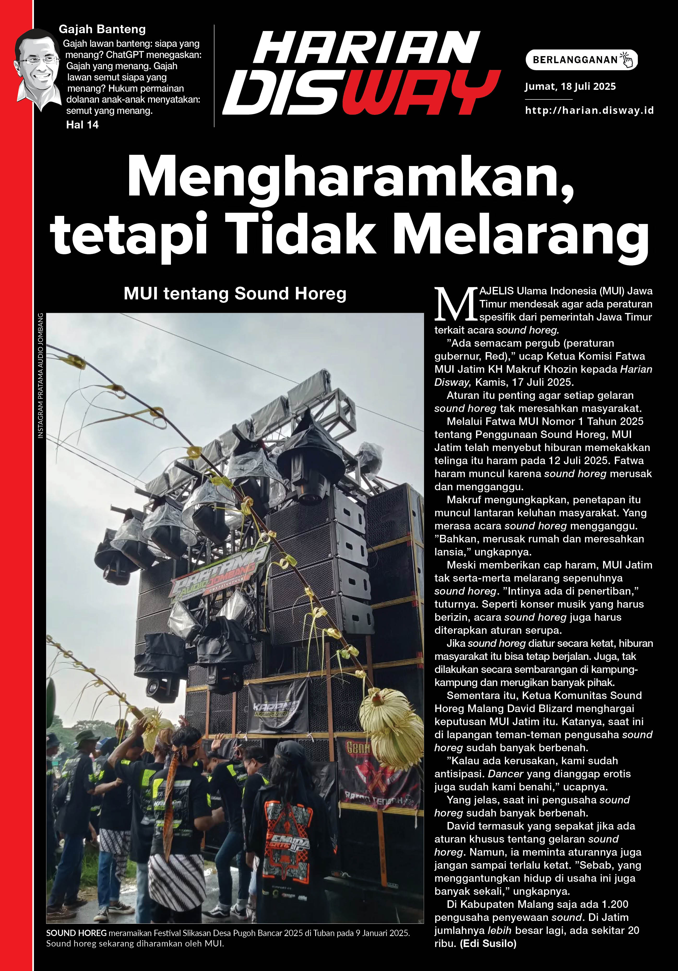 Mengharamkan, tetapi Tidak Melarang