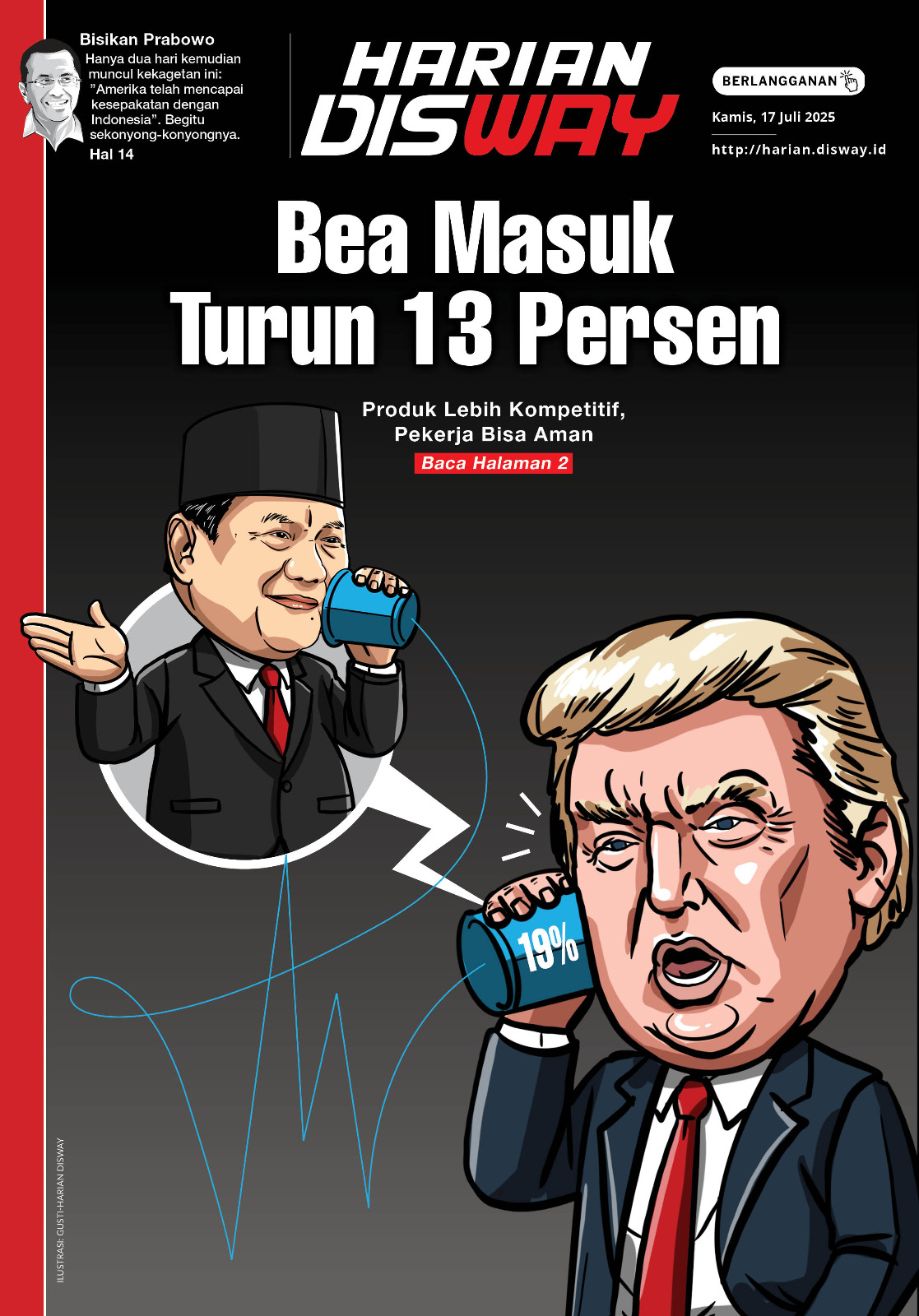 Bea Masuk Turun 13 Persen