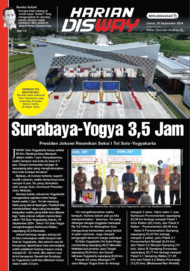 Surabaya-Yogya 3,5 Jam