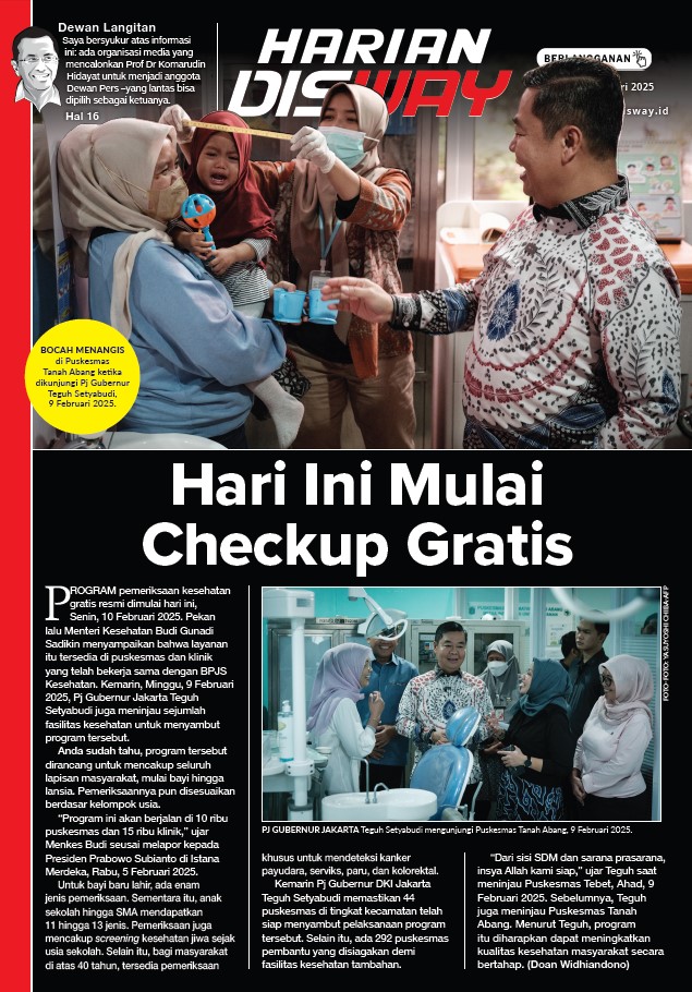 Hari Ini Mulai Checkup Gratis