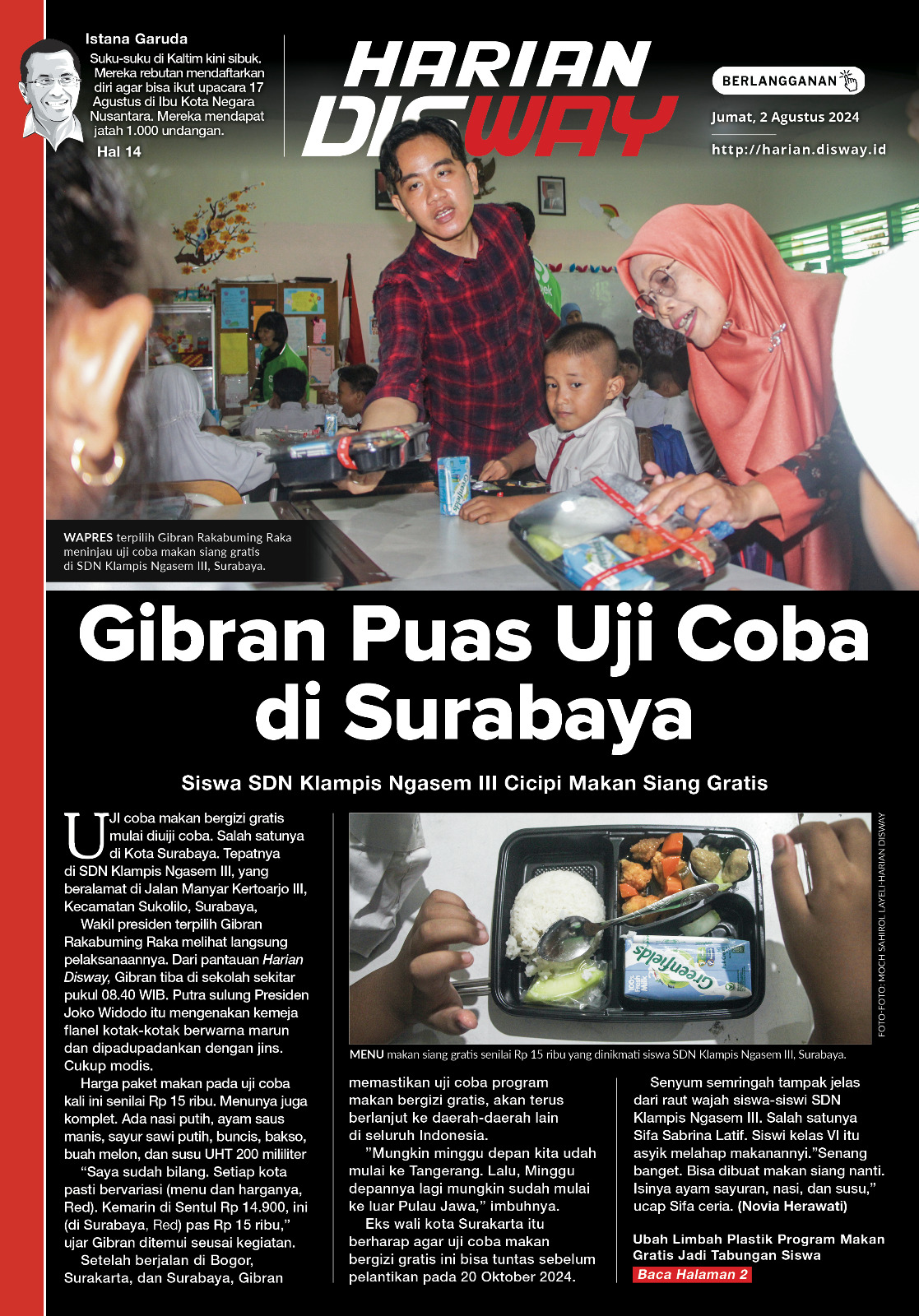 Gibran Puas Uji Coba di Surabaya