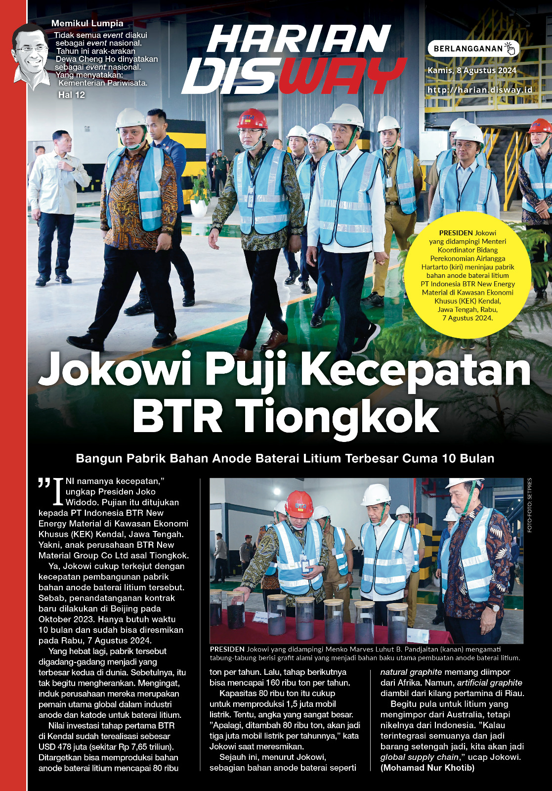 Jokowi Puji Kecepatan BTR Tiongkok